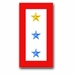 'ONE GOLD AND TWO BLUE STAR' SERVICE FLAG VINYL TRANSFER DECAL