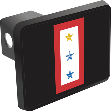 One Gold Star Two Blue Stars Flag Trailer Hitch Cover