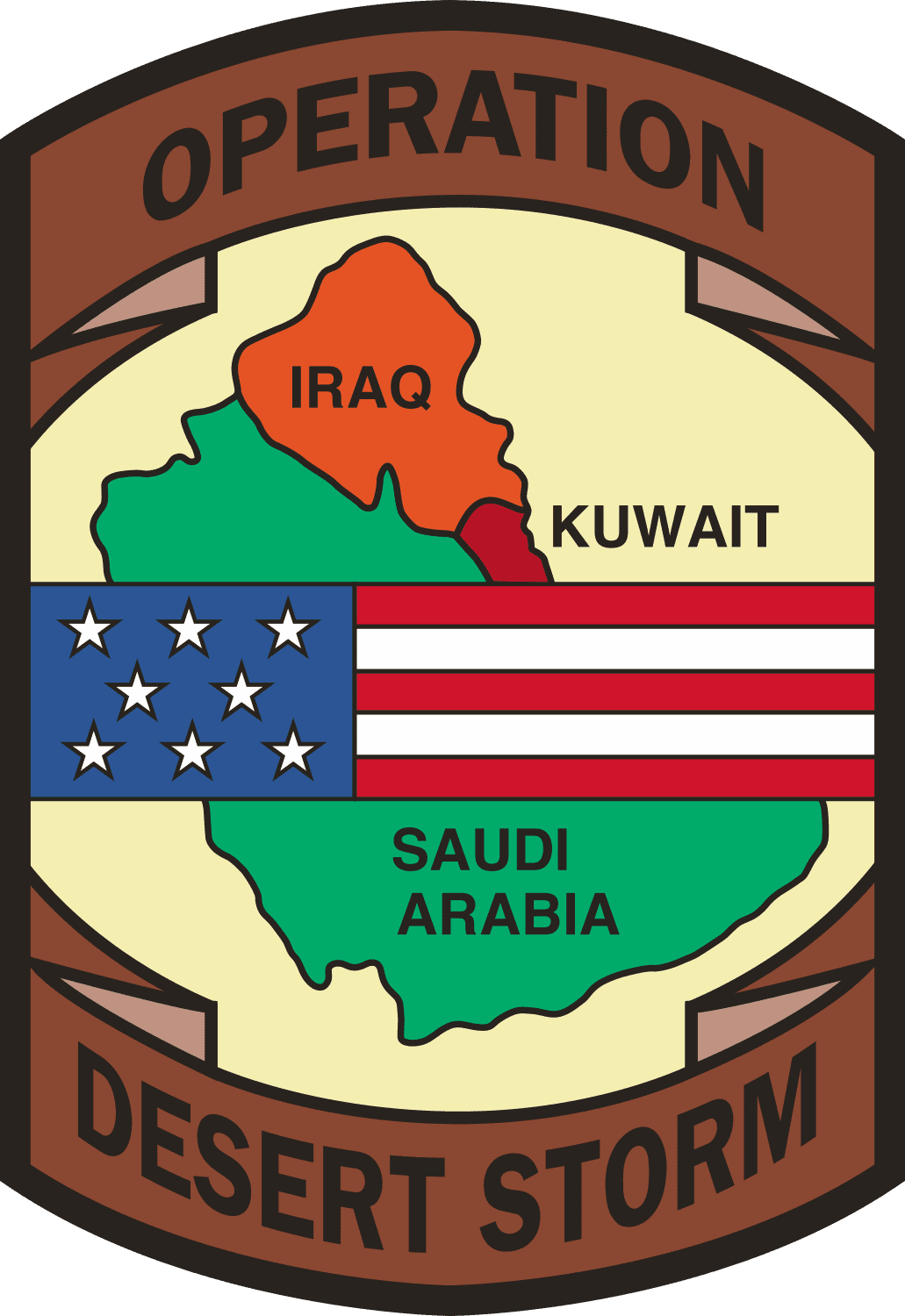 Operation Desert Storm with Flag