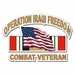 Operation Iraqi Freedom Sticker Combat Veteran With American Flag Decal Sticker