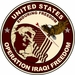 Operation Iraqi Freedom Vinyl Transfer Decal