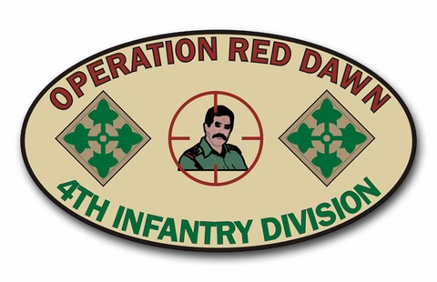 'Operation Red Dawn' 4th Infantry Division Vinyl Transfer Decal