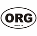 Orange California Oval Decal
