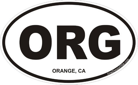 Orange California Oval Decal