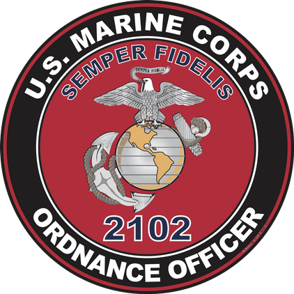 U.S.M.C. MOS 2102 Ordnance Officer Decal
