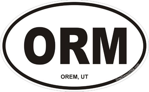 Orem Utah Oval Decal