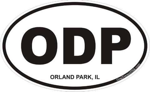Orland Park Illinois Oval Decal