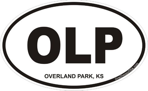 Overland Park Kansas Oval Decal
