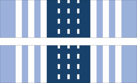 Overseas Short Tour Ribbon Decal