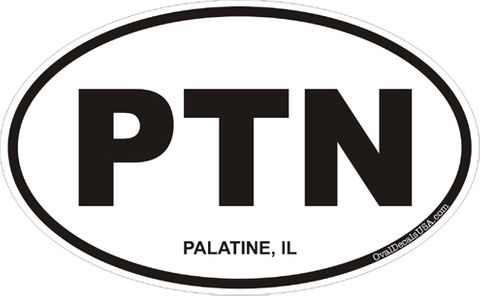 Palatine Illinois Oval Decal