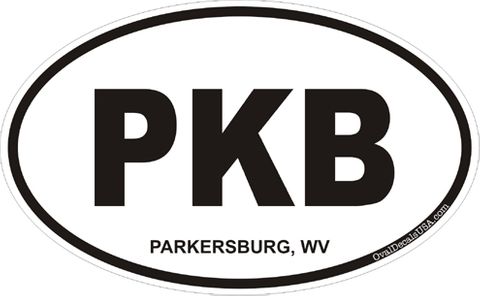 Parkersburg West Virginia Oval Decal