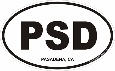 Pasadena California Oval Decal