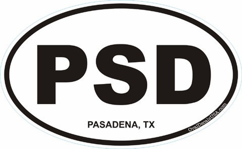 Pasadena Texas Oval Decal