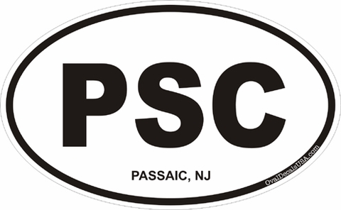 Passaic New Jersey Oval Decal