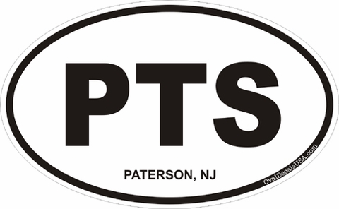 Paterson New Jersey Oval Decal