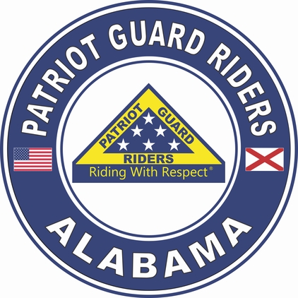 Patriot Guard Riders Alabama State Round Vinyl Decal