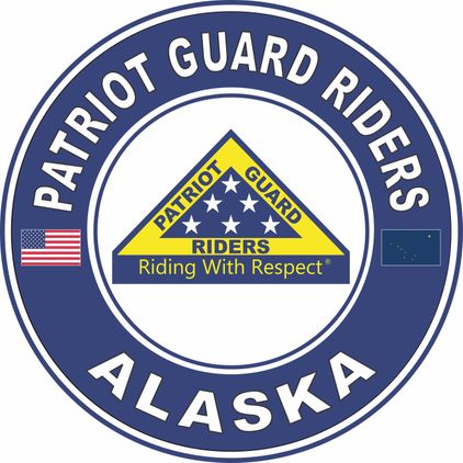 Patriot Guard Riders Alaska State Round Vinyl Decal