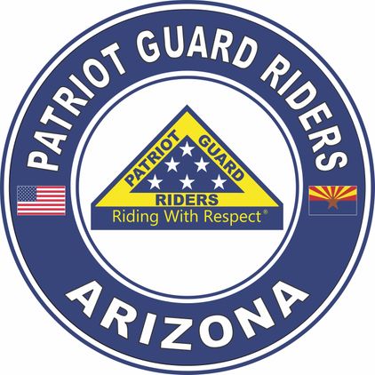 Patriot Guard Riders Arizona State Round Vinyl Decal