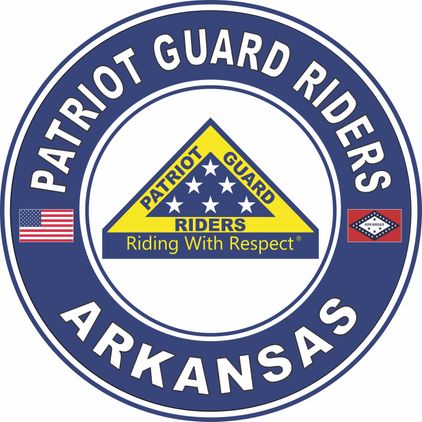 Patriot Guard Riders Arkansas State Round Vinyl Decal