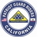 Patriot Guard Riders California State Round Vinyl Decal