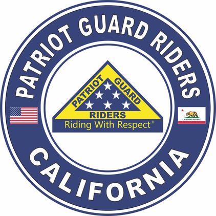 Patriot Guard Riders California State Round Vinyl Decal