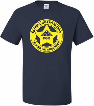 Patriot Guard Riders Concho Printed Navy Blue T-Shirt