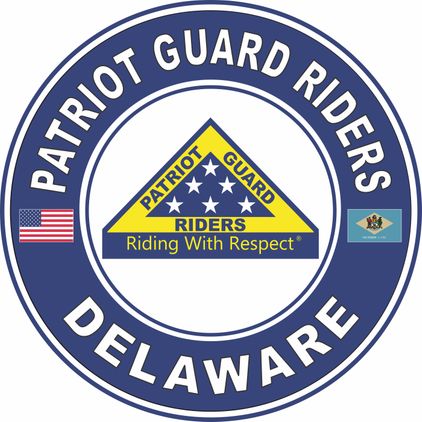 Patriot Guard Riders Delaware State Round Vinyl Decal