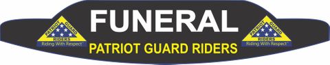 Patriot Guard Riders Funeral Procession Cling Banner