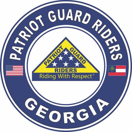 Patriot Guard Riders Georgia State Round Vinyl Decal