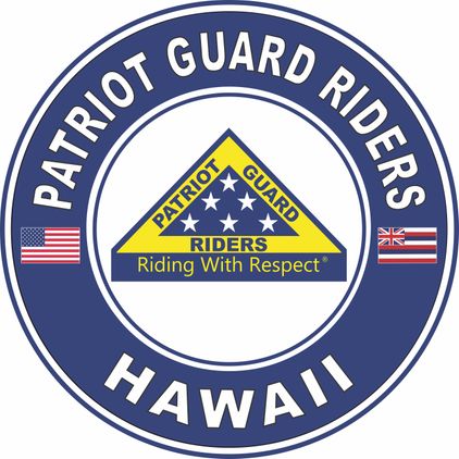 Patriot Guard Riders Hawaii State Round Vinyl Decal