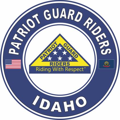 Patriot Guard Riders Idaho State Round Vinyl Decal