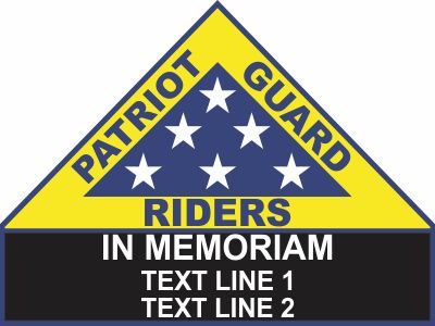 Patriot Guard Riders In Memoriam Decal