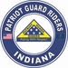 Patriot Guard Riders Indiana State Round Vinyl Decal