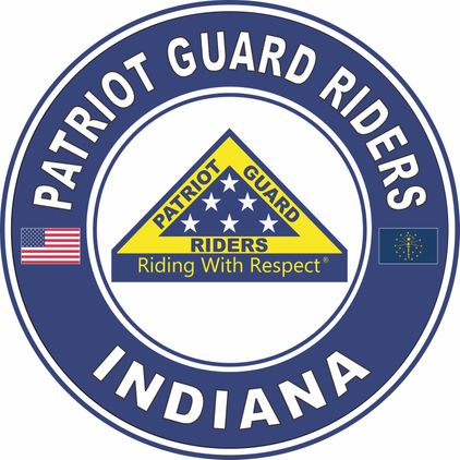 Patriot Guard Riders Indiana State Round Vinyl Decal