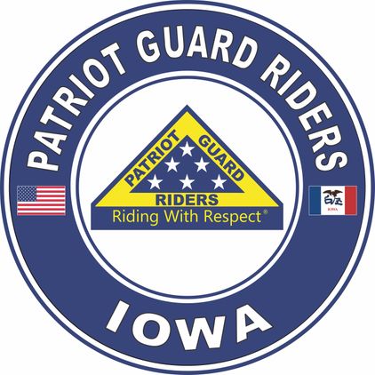 Patriot Guard Riders Iowa State Round Vinyl Decal