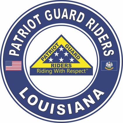 Patriot Guard Riders Louisiana State Round Vinyl Decal