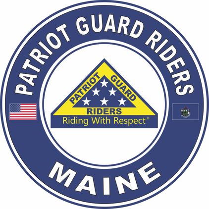 Patriot Guard Riders Maine State Round Vinyl Decal