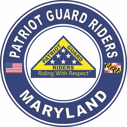 Patriot Guard Riders Maryland State Round Vinyl Decal