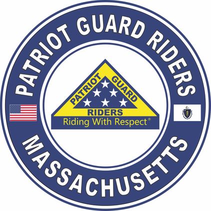 Patriot Guard Riders Massachusetts State Round Vinyl Decal