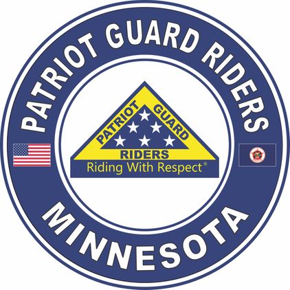 Patriot Guard Riders Minnesota State Round Vinyl Decal
