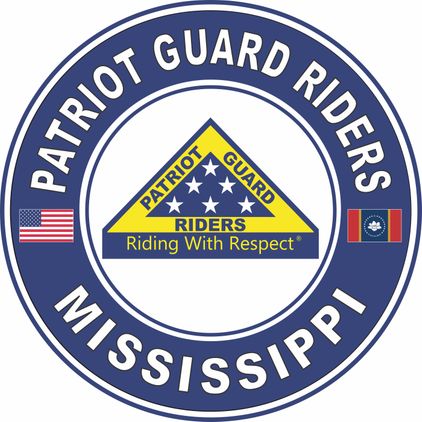 Patriot Guard Riders Mississippi State Round Vinyl Decal