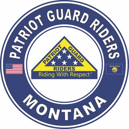 Patriot Guard Riders Montana State Round Vinyl Decal