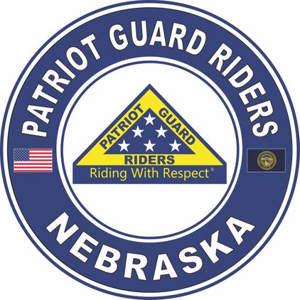 Patriot Guard Riders Nebraska State Round Vinyl Decal