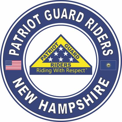 Patriot Guard Riders New Hampshire State Round Vinyl Decal