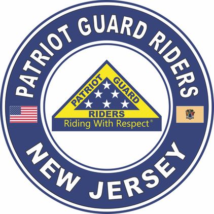 Patriot Guard Riders New Jersey State Round Vinyl Decal