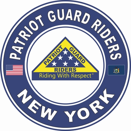 Patriot Guard Riders New York State Round Vinyl Decal