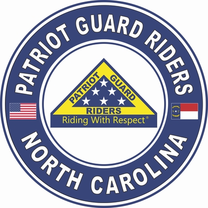 Patriot Guard Riders North Carolina State Round Vinyl Decal
