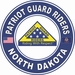 Patriot Guard Riders North Dakota State Round Vinyl Decal