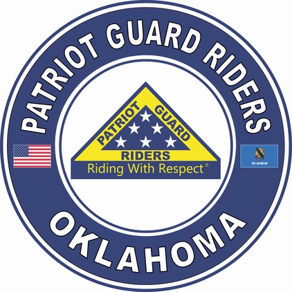 Patriot Guard Riders Oklahoma State Round Vinyl Decal