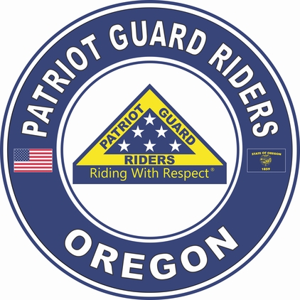 Patriot Guard Riders Oregon State Round Vinyl Decal